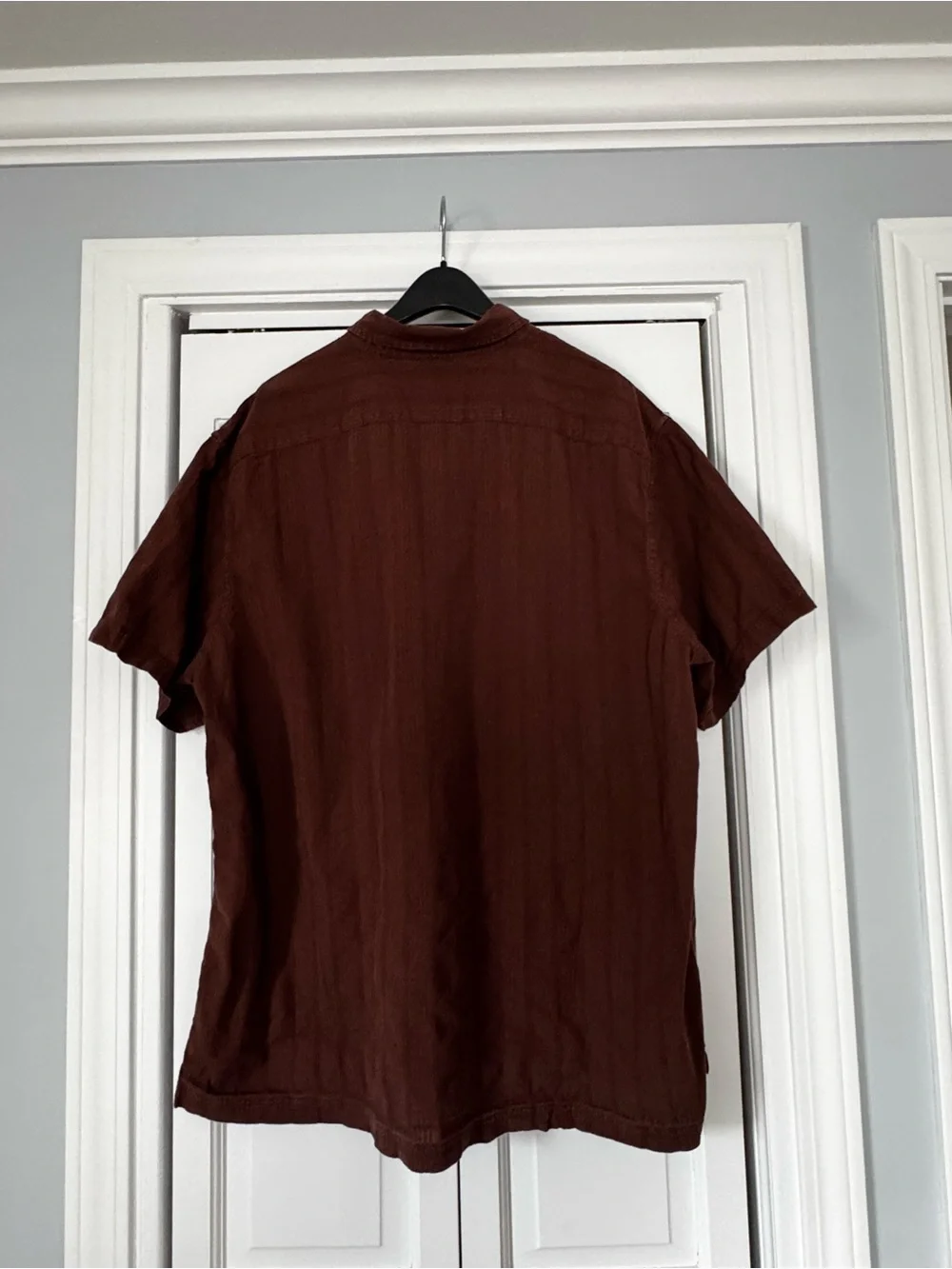 Banana Republic Short-Sleeve Button-Down Shirt in Brown